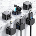 Cord Organizer Holder, 6 Pack Magnetic Desk Cable Clips Management, Hide Phone Charging Cable Keeper, Strong Adhesive Wire Charger Holder for Nightstand, Kitchen Appliances, Office Supplies