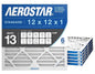 Aerostar 12x12x1 MERV 13 Air Filter, ACTUAL SIZE, Air Conditioning & Furnace by AirFiltersDelivered
