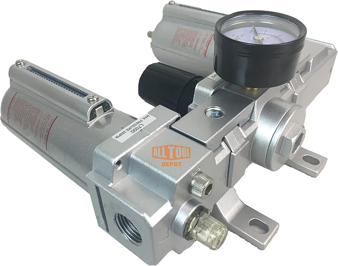 3/4" NPT HEAVY DUTY Compressed Air In Line Filter Regulator Lubricator Oiler - Image 3