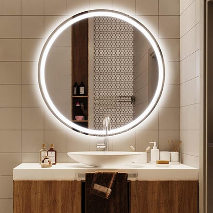 3 Colors LED Bathroom Mirror, Lighted Bathroom Makeup Wall Mounted Mirror - Image 6