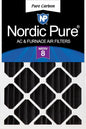 Nordic Pure 16x25x4 Pure Carbon Pleated Odor Reduction Merv 8 Furnace Filter 1 by NordicPure