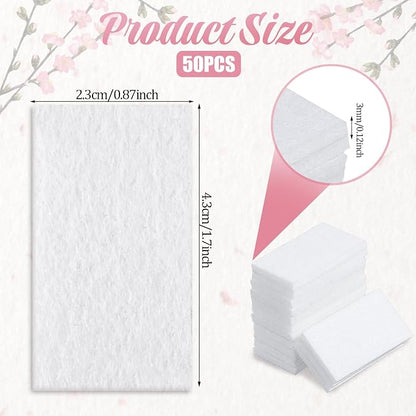 50 Pack Unscented Aroma Pads, 1.7x0.91" White Aroma Oil Refill Pads - Image 2