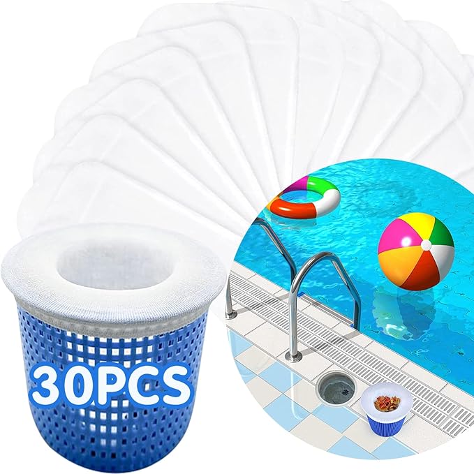 30PCS Pool Skimmer Filter Socks by YOLAAH