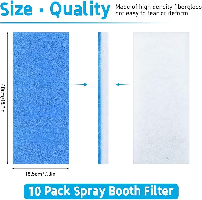 10 Pack Airbrush Spray Booth Filter Replacement Air Filter Airbrush Paint Booth - Image 2
