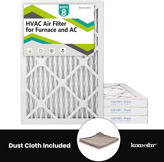 12x18x1 Air Filter MERV 8, HVAC/Furnace AC Filter Replacement, Dust - Image 5