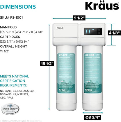 KRAUS Purita 2-Stage Under Sink Water Filtration System - Image 7