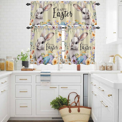 Happy Easter Kitchen Curtains Set 3 Piece - Image 3