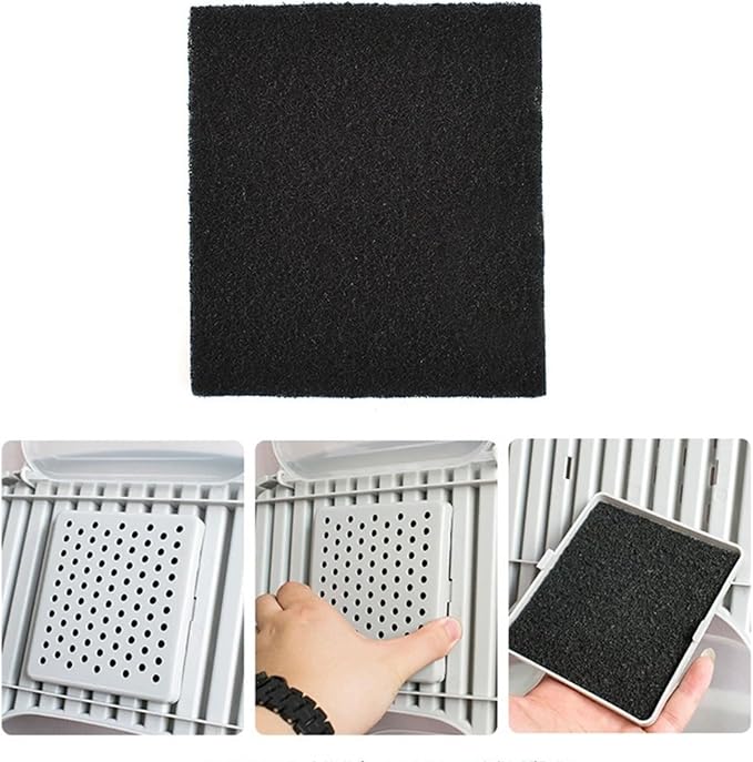 Eagles Square Compost Bin Filters, 4.7" x 4.7" x 0.4" Charcoal Filters - Image 5