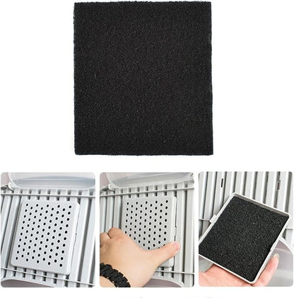 Eagles Square Compost Bin Filters, 4.7" x 4.7" x 0.4" Charcoal Filters - Image 5