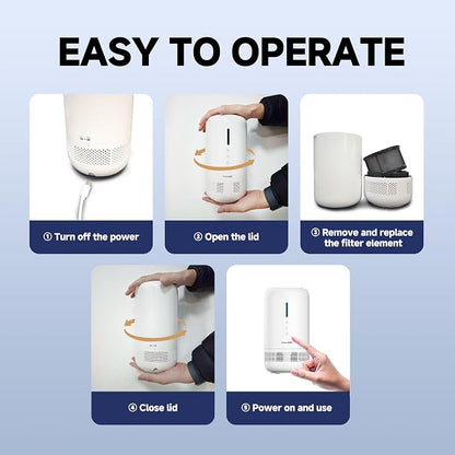 Portable HEPA Air Purifier Energy-Saving Mode, One Touch Operation, Lightweight - Image 9
