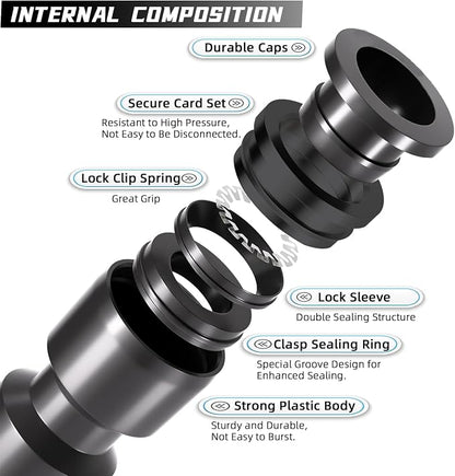 20 Pack Quick Connect 1/4" Drip Irrigation Tee Connectors, Universal Tee Fitting - Image 3