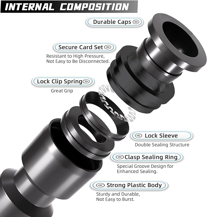 30 Pack Quick Connect 1/4" Drip Irrigation Coupling Connectors, Universal - Image 3