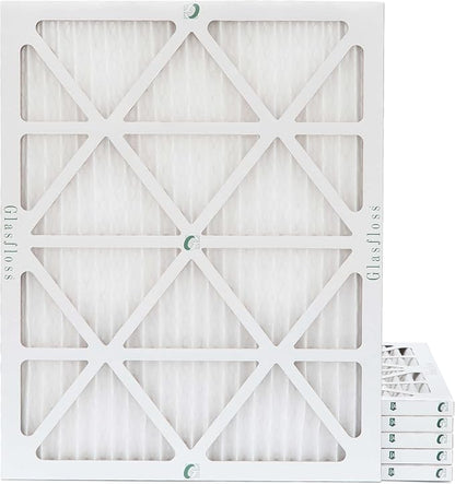 Glasfloss 16-3/8 x 21-1/2 x 1 MERV 10 Pleated Air Filters Box of 6. Replacement by Glasfloss