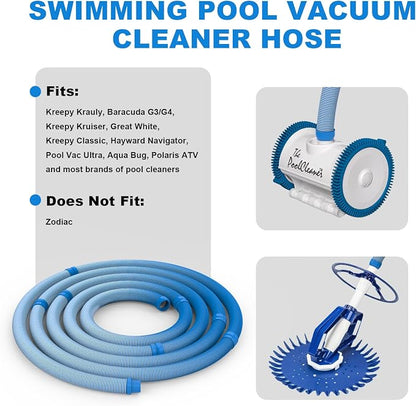 Poolvio Pool Vacuum Hose 26 Feet, 1.5 Inch Cuffs, Compatible - Image 5
