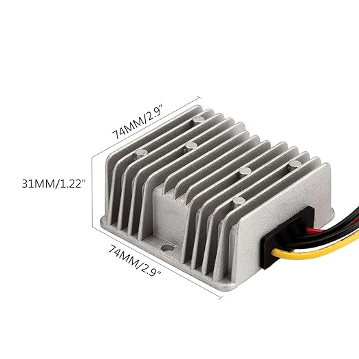 DC 12V Step Up to 19V 5A Boost Converter 95W DC Voltage Regulator Power Supply Converter Waterproof Module Transformer for Golf Cart Club Car Led