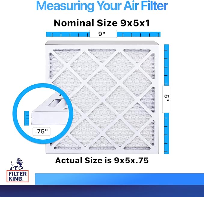 Filter King 9x5x1 Air Filter | 4-PACK | MERV 8 HVAC Pleated A/C Furnace Filters - Image 2