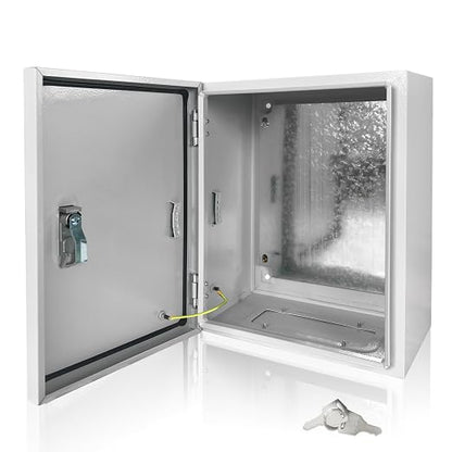 Electrical Box 16 x 12 x 8 Inch Indoor Outdoor Electrical Enclosure Box Steel by Fsehyue