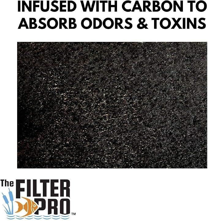 Carbon Fine Filter Media, 3/8" Thick, 6 Pack, Ponds or Water Gardens, Made in - Image 6