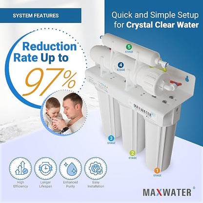 Max Water 5 Stage 100 GPD RO Standard Water Filtration System - Image 4