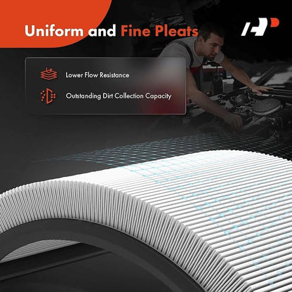 A-Premium Universal 12" Oval Black Air Cleaner Filter Assembly - Image 5