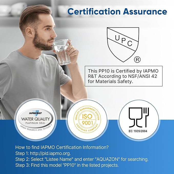 PUREPLUS 5 Micron 10" x 2.5" Whole House Sediment Home Water Filter Cartridge - Image 2