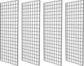 NEESEEYEE Heavy Duty Commercial Grade Gridwall Panels – Grid Panel for Any Retail Display, 2’ Width x 5’ Height, 4 Gridwall Panels Per Carton (Black Finish)