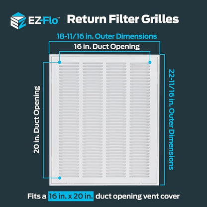 EZ-FLO 16 x 20 Inch Return Air Vent Cover - Image 2