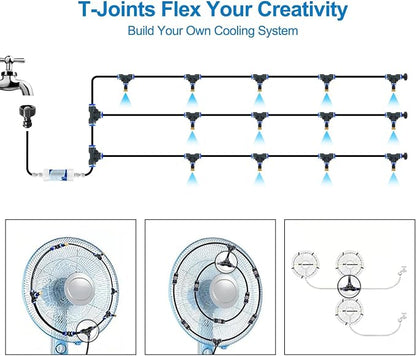 Misters for Outside Patio, Outdoor Water Misting Cooling System w Filter - Image 5