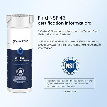GLACIER FRESH XWF Replacement For GE XWF Refrigerator Water Filter Pack of 2 - Image 6