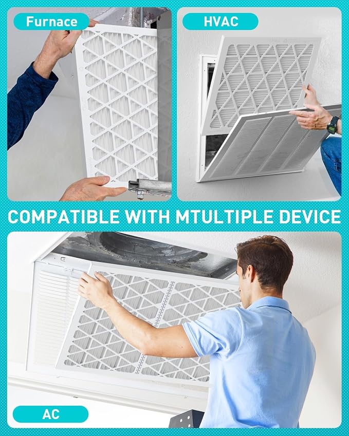 14x14x1 Refillable Air Filter Kit, MERV 8, 1 Reusable Frame ＆ 6 Refills - Image 5