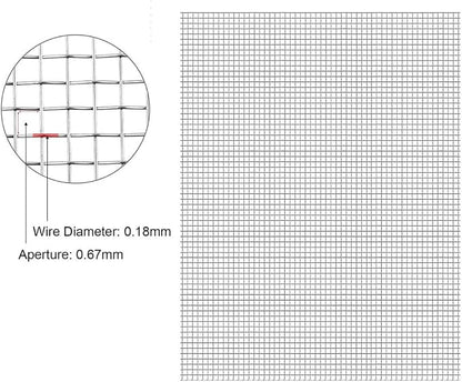 MRYBD 304 Stainless Steel Woven Wire Mesh Small 1mm Hole Fine Wire Mesh - Image 5