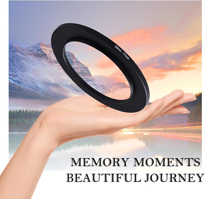 58-77mm Step-Up Ring Adapter, 58mm to 77mm Step Up Filter Ring - Image 2
