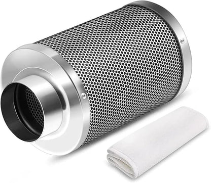 4 Inch Air Carbon Filter Odor Control, Reversible Flange, Pre-Filter Included by Unknown