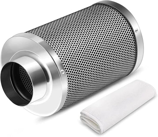 4 Inch Air Carbon Filter Odor Control, Reversible Flange, Pre-Filter Included by Unknown