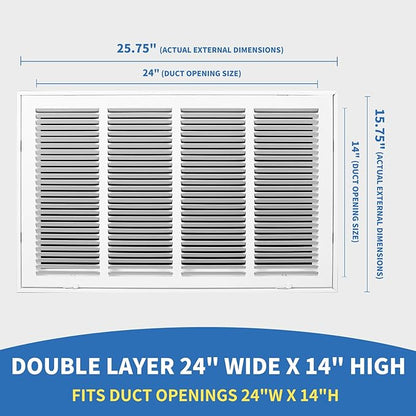 24 x 14 Return Air Grille, Return Air Vent Cover - Image 2
