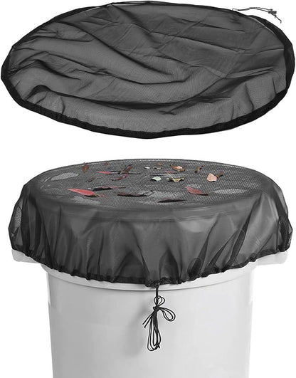 Rain Mesh Cover, Mesh Cover for Rain Barrels, Drawstring Leaf Filter Water - Image 3
