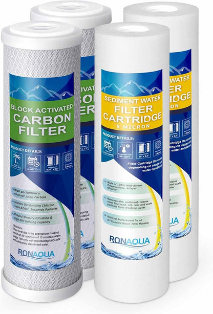 2 Standard Coconut Shell Block Carbon & 2 Four Layers of Filtration by Ronaqua