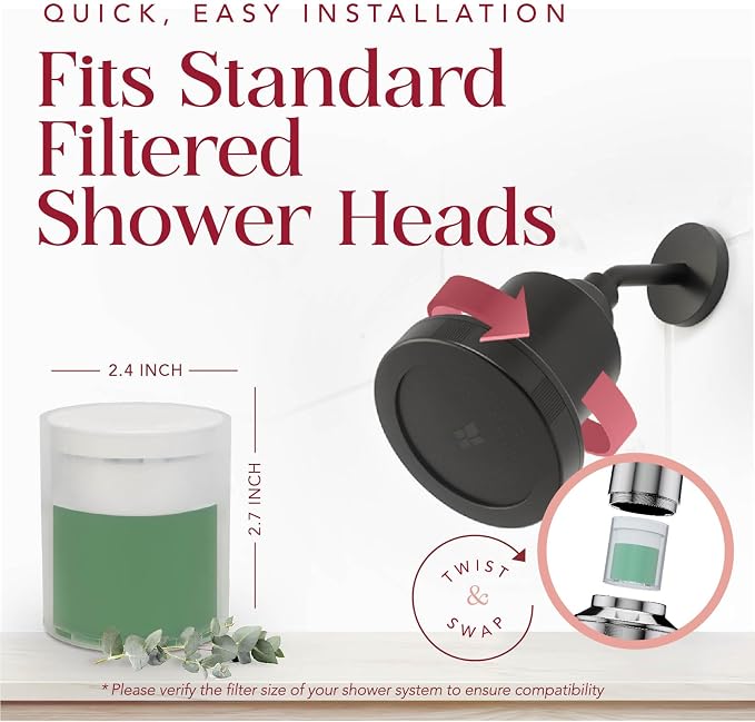 Vitamin C Shower Filter Replacement Cartridge + Shower Steamers Aromatherapy - Image 7