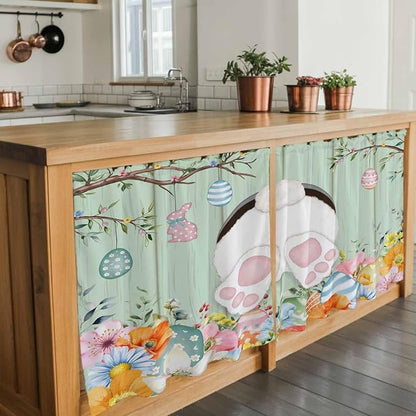 Easter Kitchen Tier Curtains 24 Inch Long 2 Panel Set, Rod Pocket Cafe Small - Image 7
