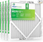 14x14x1 Air Filter 4 Pack, MERV 8 Pleated Dust Defense Air Filters Replacement by TrightFilters