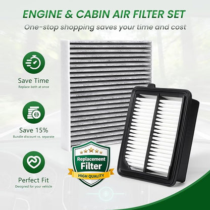 Cabin Engine Air Filter Kit CF11182 CA11399 Fit - Image 3