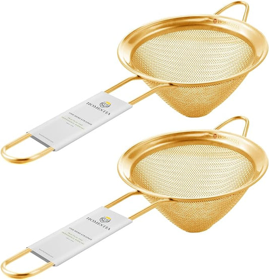 Homestia Fine Mesh Strainer for Kitchen, 304 Stainless Steel Cocktail Sieve by Homestia