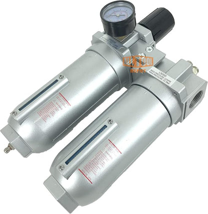 1" NPT SUPER DUTY Compressed Air In Line Filter Regulator Lubricator Oiler - Image 3