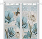 Spring Floral Bathroom Curtains 63 Inch Length, Window Curtains Tab Top by Unknown