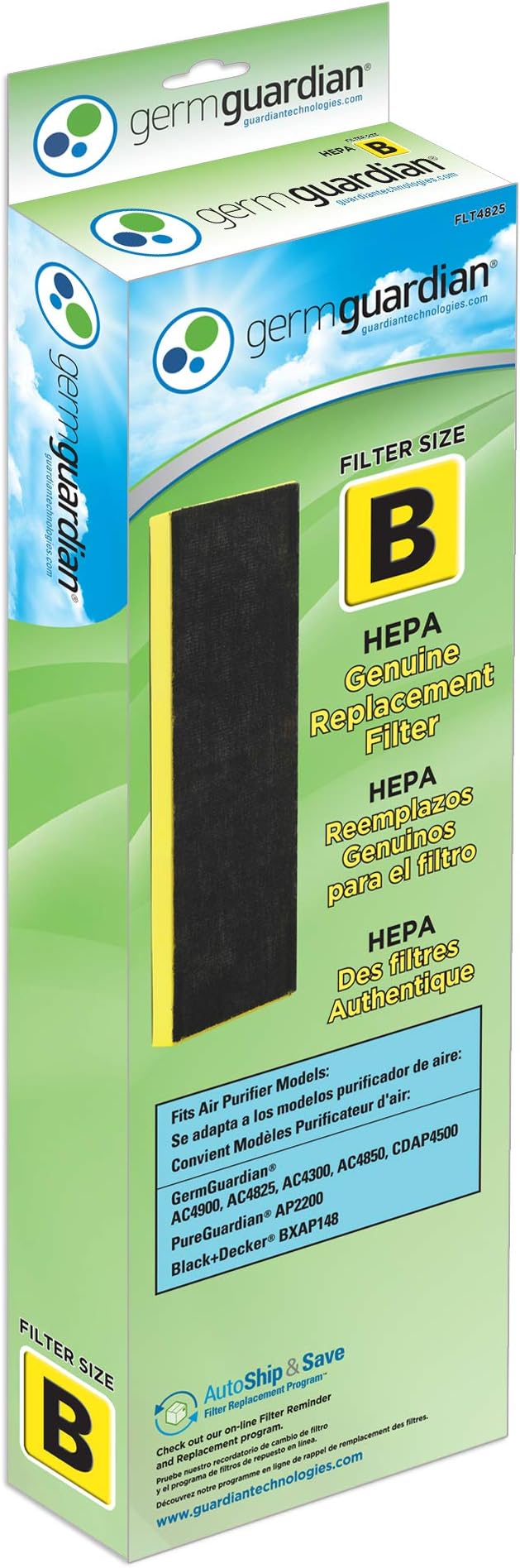 GermGuardian HEPA Pure Genuine Air Purifier Filter B, Removes 99.97% of - Image 5