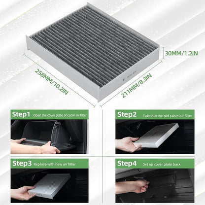 CF12150 Cabin Air Filter With Activated Carbon Compatible with 2015 2016 2017 - Image 7