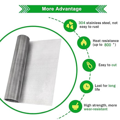 20mesh Stainless Steel Mesh Screen, 15.7"x78.7" Metal Mesh Screen, 1mm Hole - Image 4
