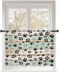 Sheer Curtains 54 Inch Length, Sage Green Beige Farmhouse Semi Sheer Curtains by Unknown