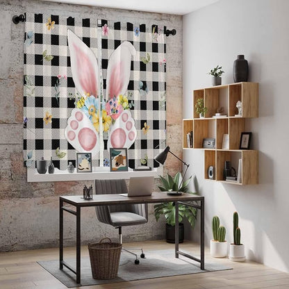 Easter Window Curtains 63 Inch Long 2 Panel Set, Rod Pocket Bedroom Curtains & - Image 6