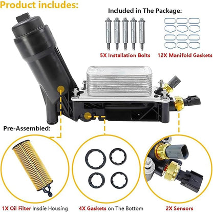Engine Oil Cooler and Oil Filter Housing Adapter - Image 4